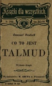 Emanuel Deutsch, "Co to jest Talmud?", Warszawa 1905