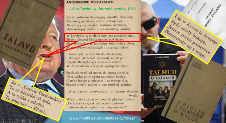 Stanisław Michalkiewicz i Grzegorz Brown w tle Juliana Tuwima